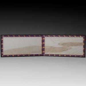 Low wide 2-panel furosaki’byôbu (tea-ceremony folding screen)