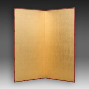 Two-panel golden folding screen