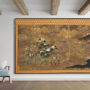 Tall screen Rinpa School-style autumn landscape