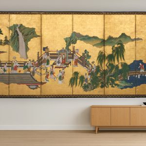 Screen with Tang dynasty court scene
