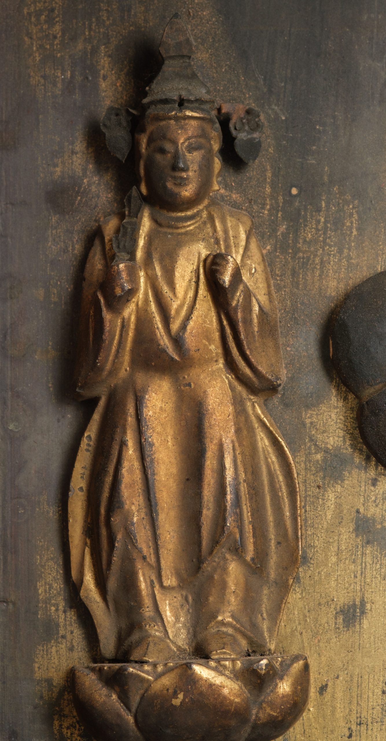 Portable shrine 厨子 (zushi) with Jizô Bosatsu 地蔵菩薩 and attendant ensemble - Image 7