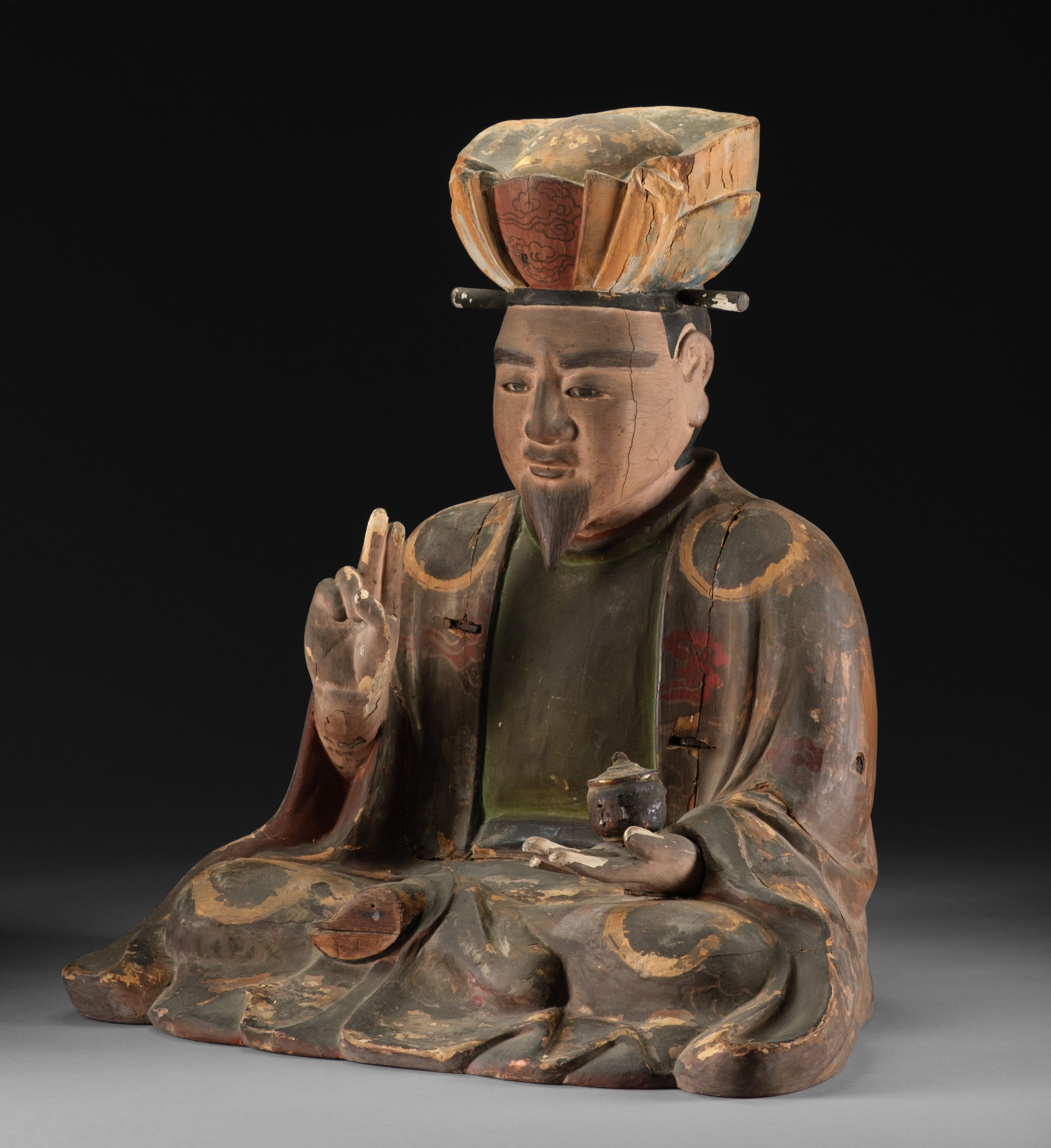 Early Edo period figures of Officials of the Five Paths 五道冥官 (Godô Meikan) - Image 6