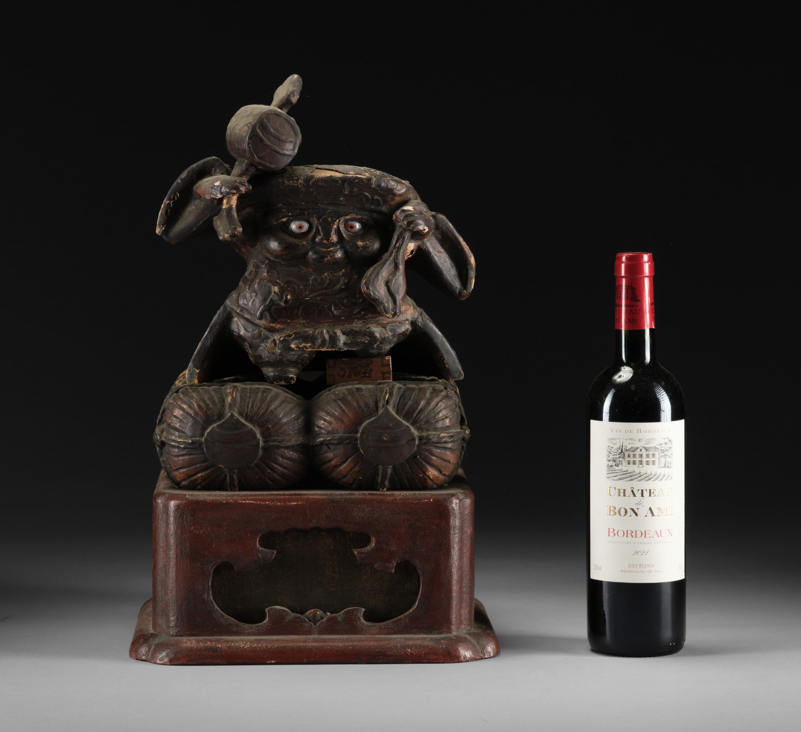 17th-century wooden figure of Daikokuten 大黒天 - Image 7