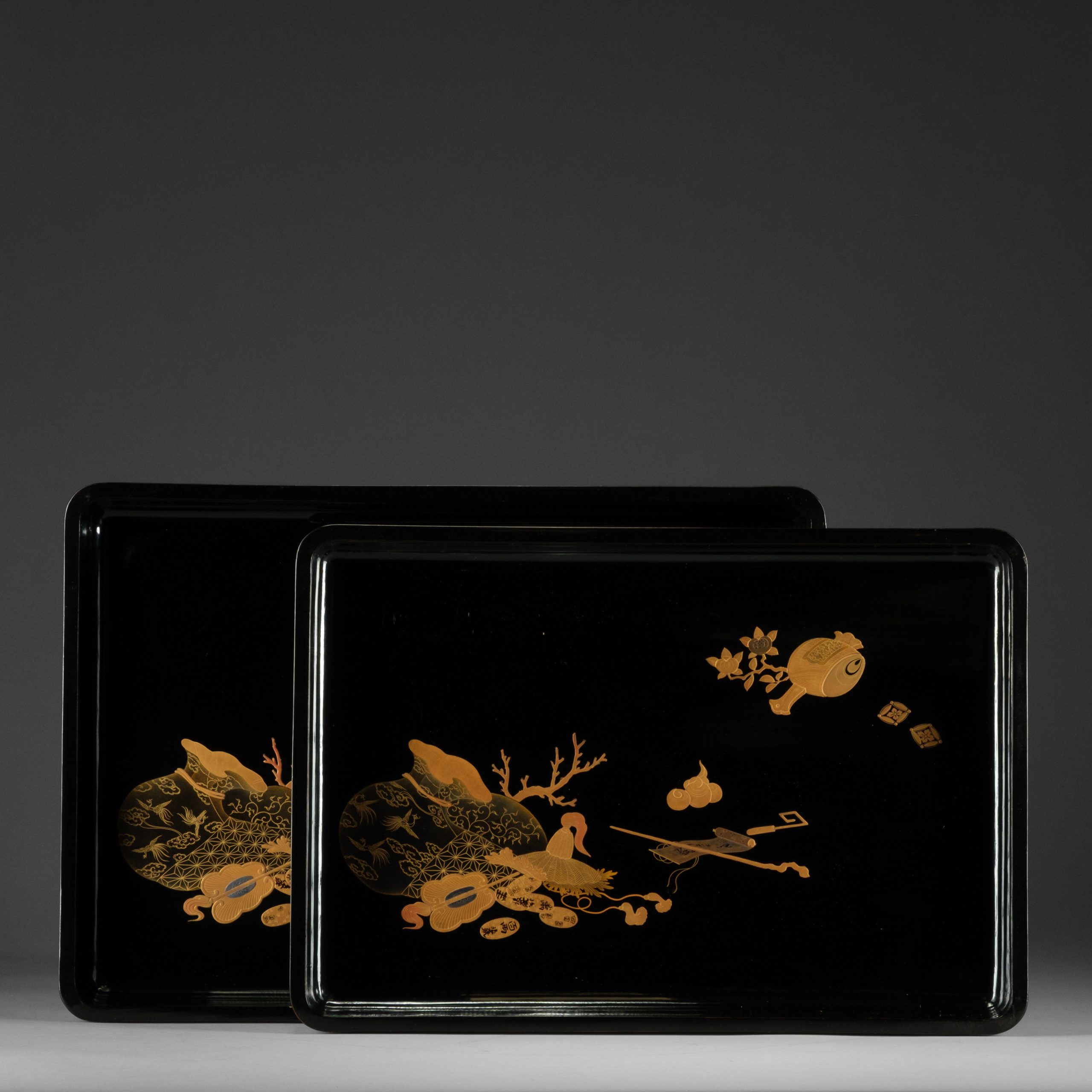 Pair of presentation trays 広蓋 (hirobuta)