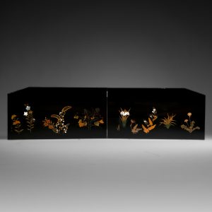 Wajima lacquer two-panel tea-ceremony folding screen