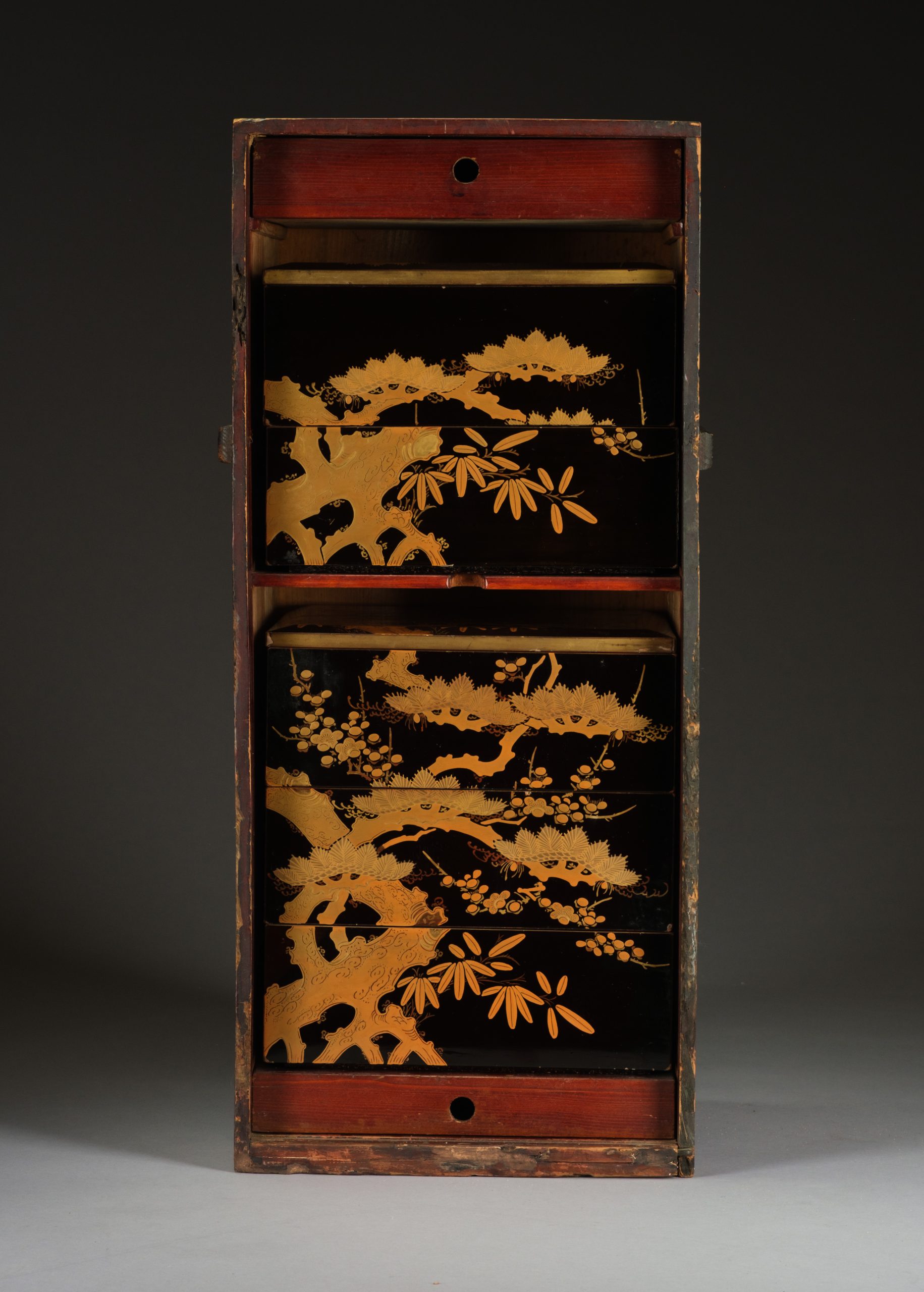 Five-tiered lacquer stacking food box 重箱 (jûbako) - Image 5