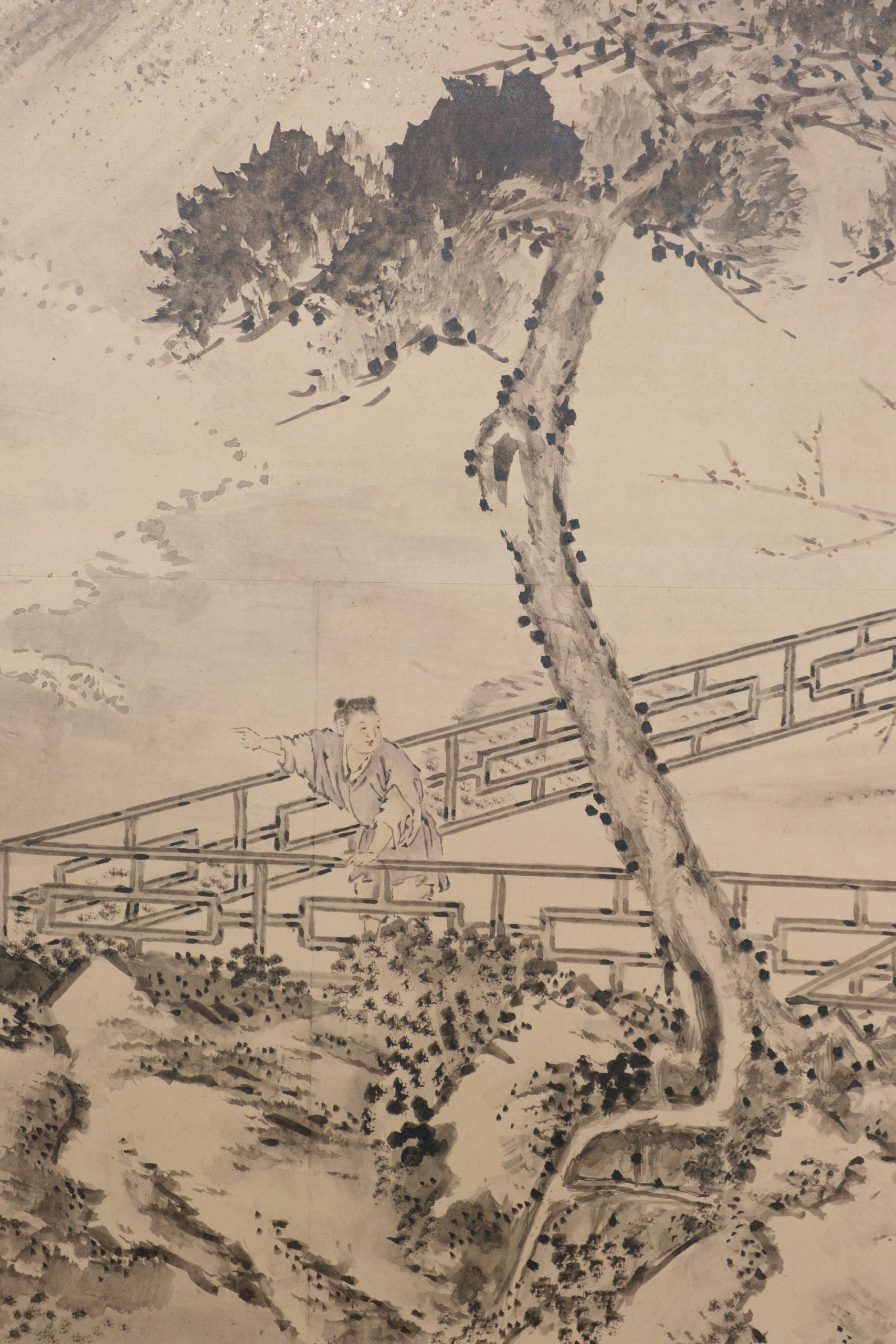 Screen waterside landscape by Kanô Eigaku 狩野永岳 (1790–1867) - Image 11