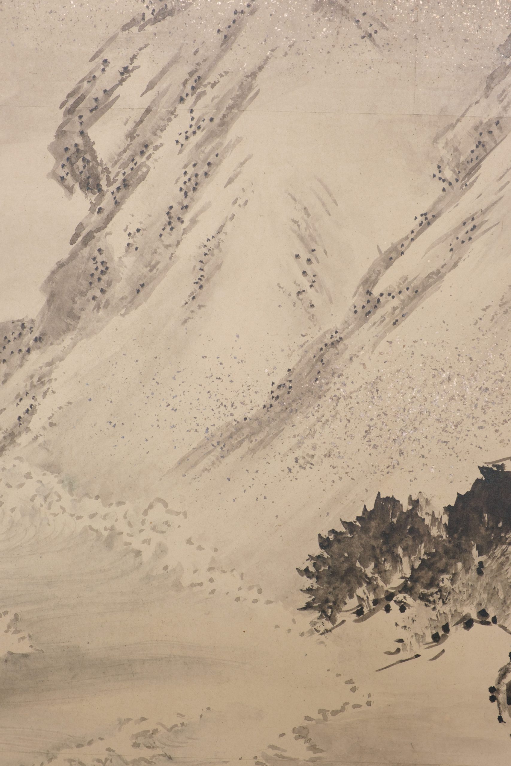 Screen waterside landscape by Kanô Eigaku 狩野永岳 (1790–1867) - Image 12