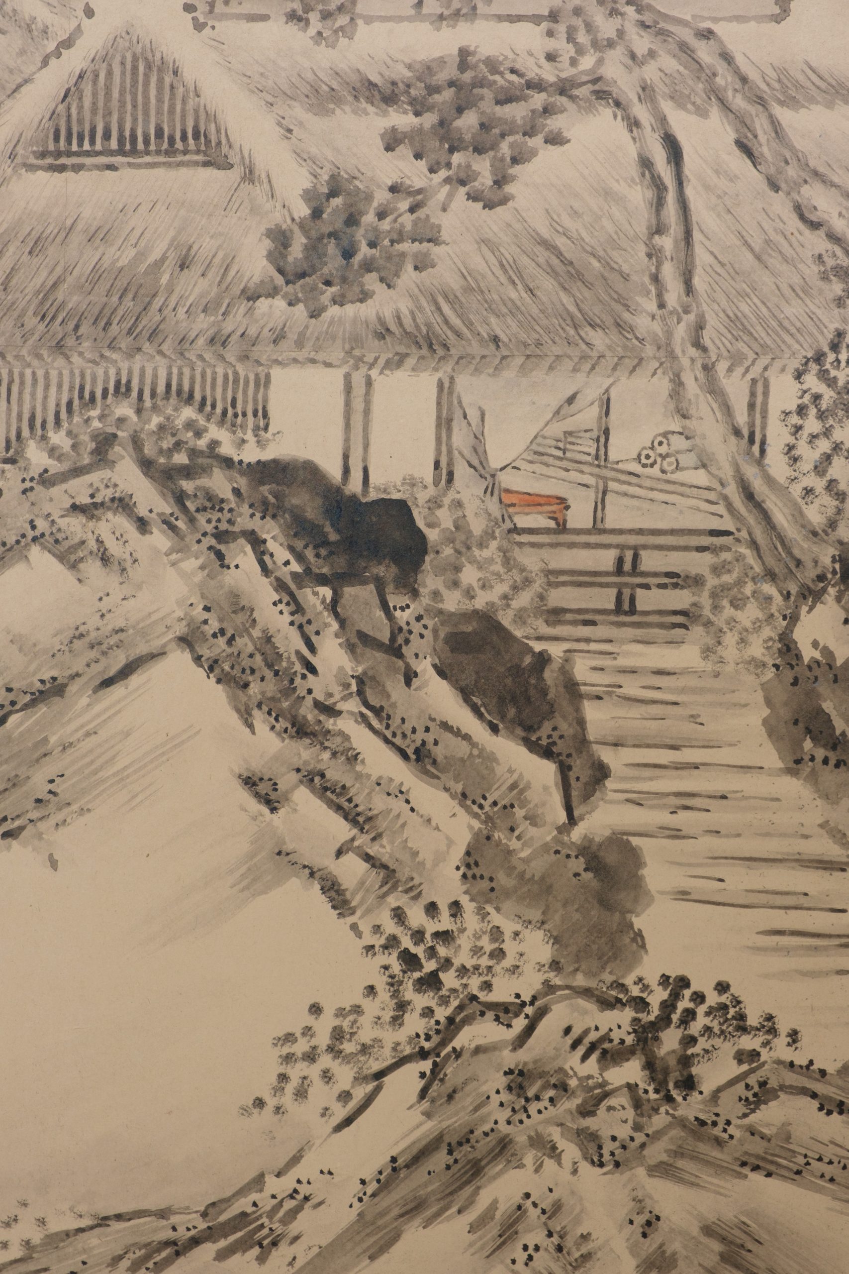 Screen waterside landscape by Kanô Eigaku 狩野永岳 (1790–1867) - Image 15