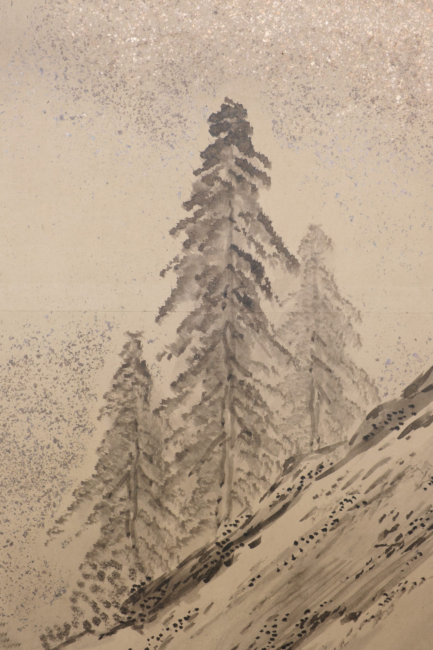 Screen waterside landscape by Kanô Eigaku 狩野永岳 (1790–1867) - Image 16