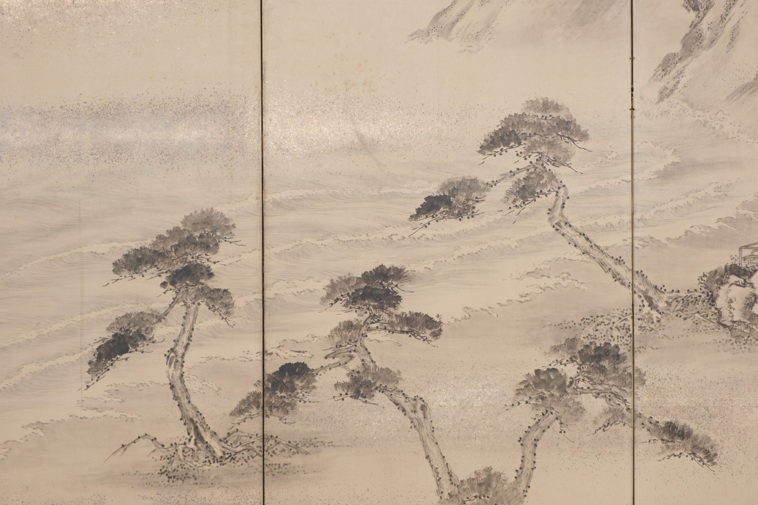 Screen waterside landscape by Kanô Eigaku 狩野永岳 (1790–1867) - Image 6