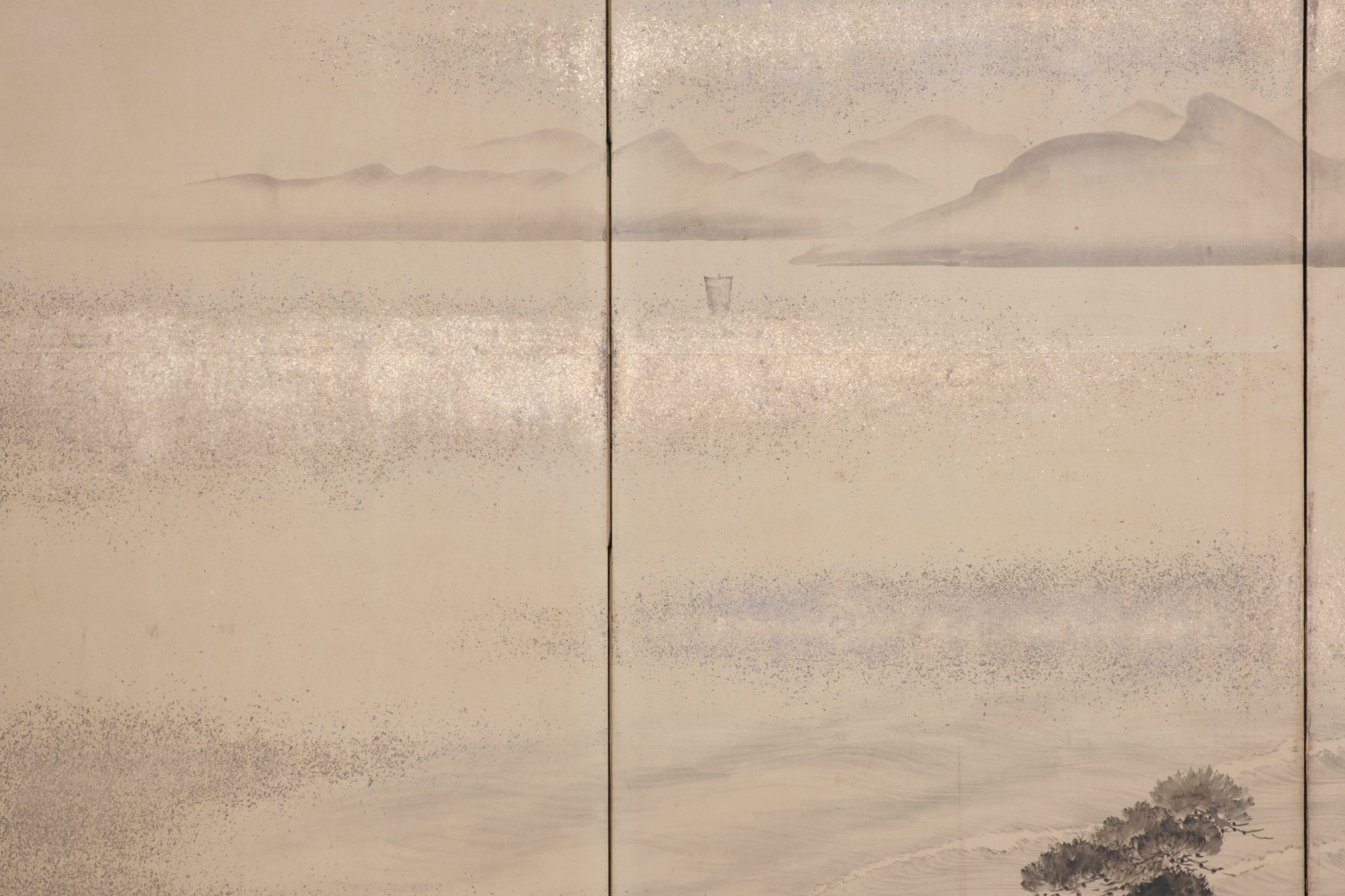 Screen waterside landscape by Kanô Eigaku 狩野永岳 (1790–1867) - Image 7