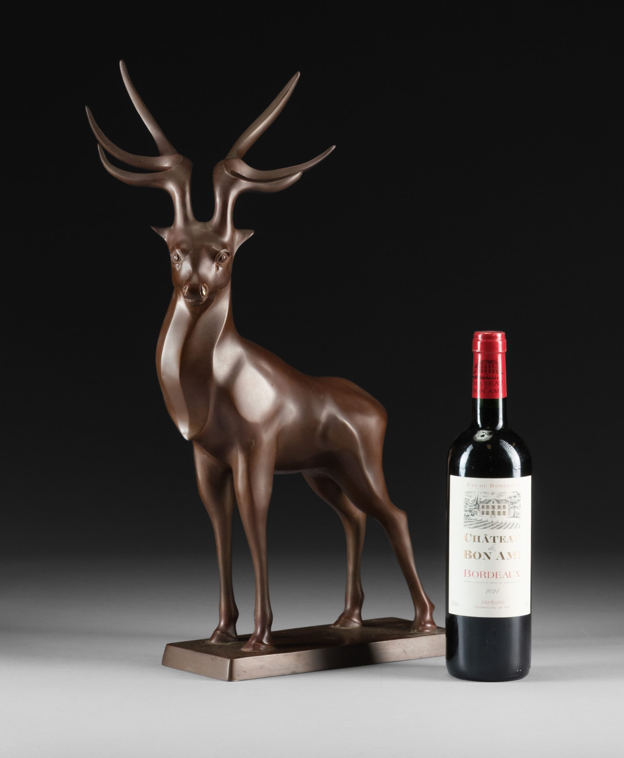 Bronze stag sculpture - Image 2