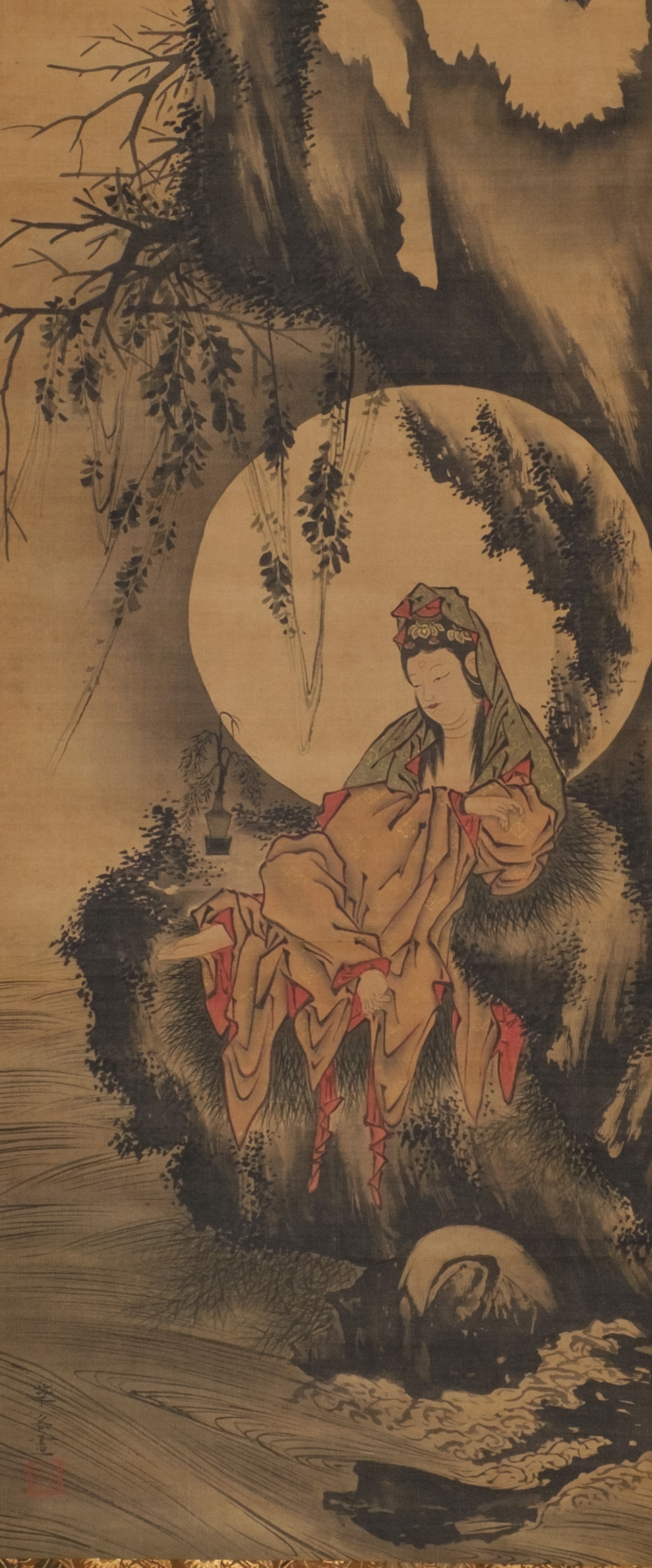 Hanging scroll of Willow Kannon - Image 2