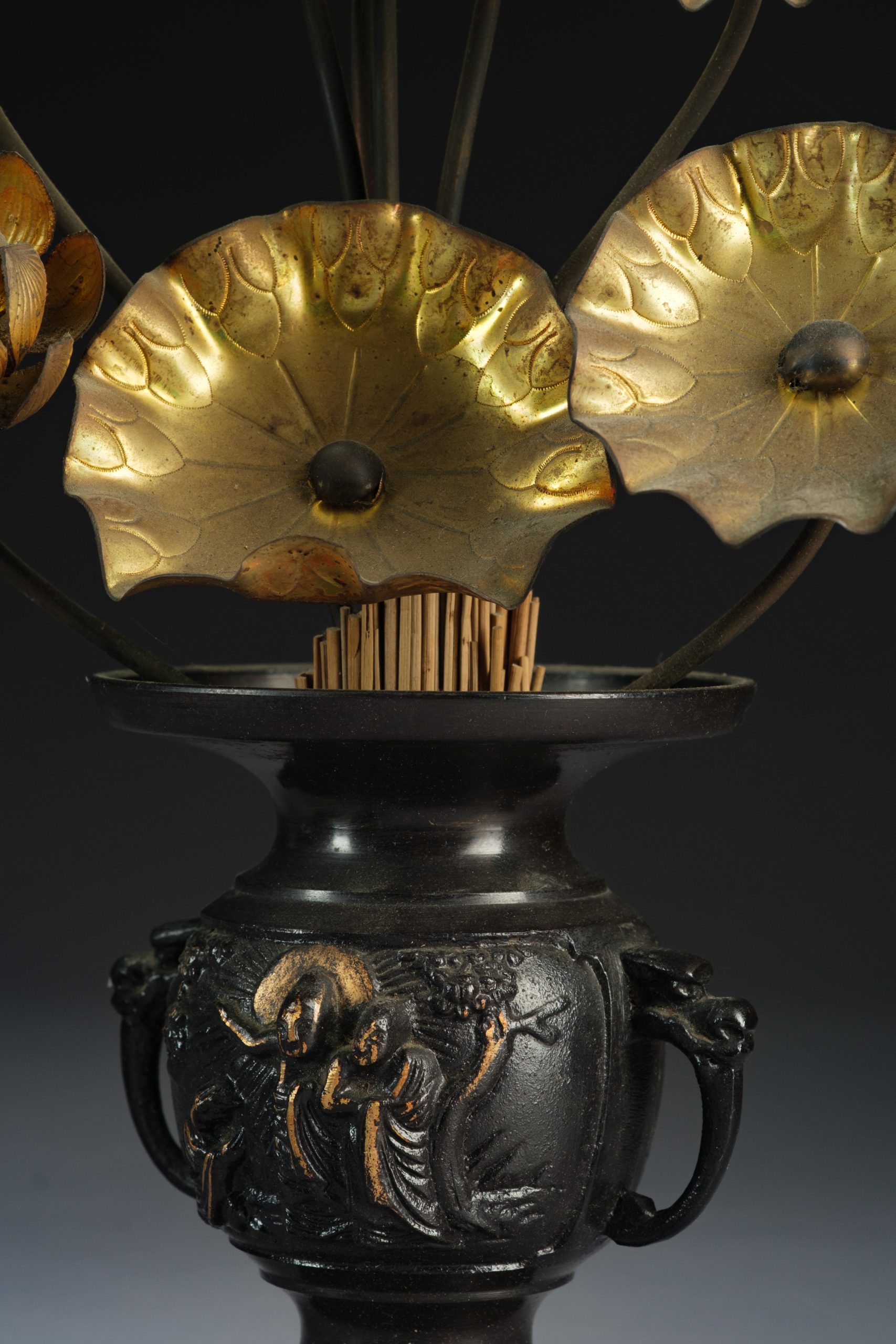 6-piece Japanese Buddhist altar set - Image 6