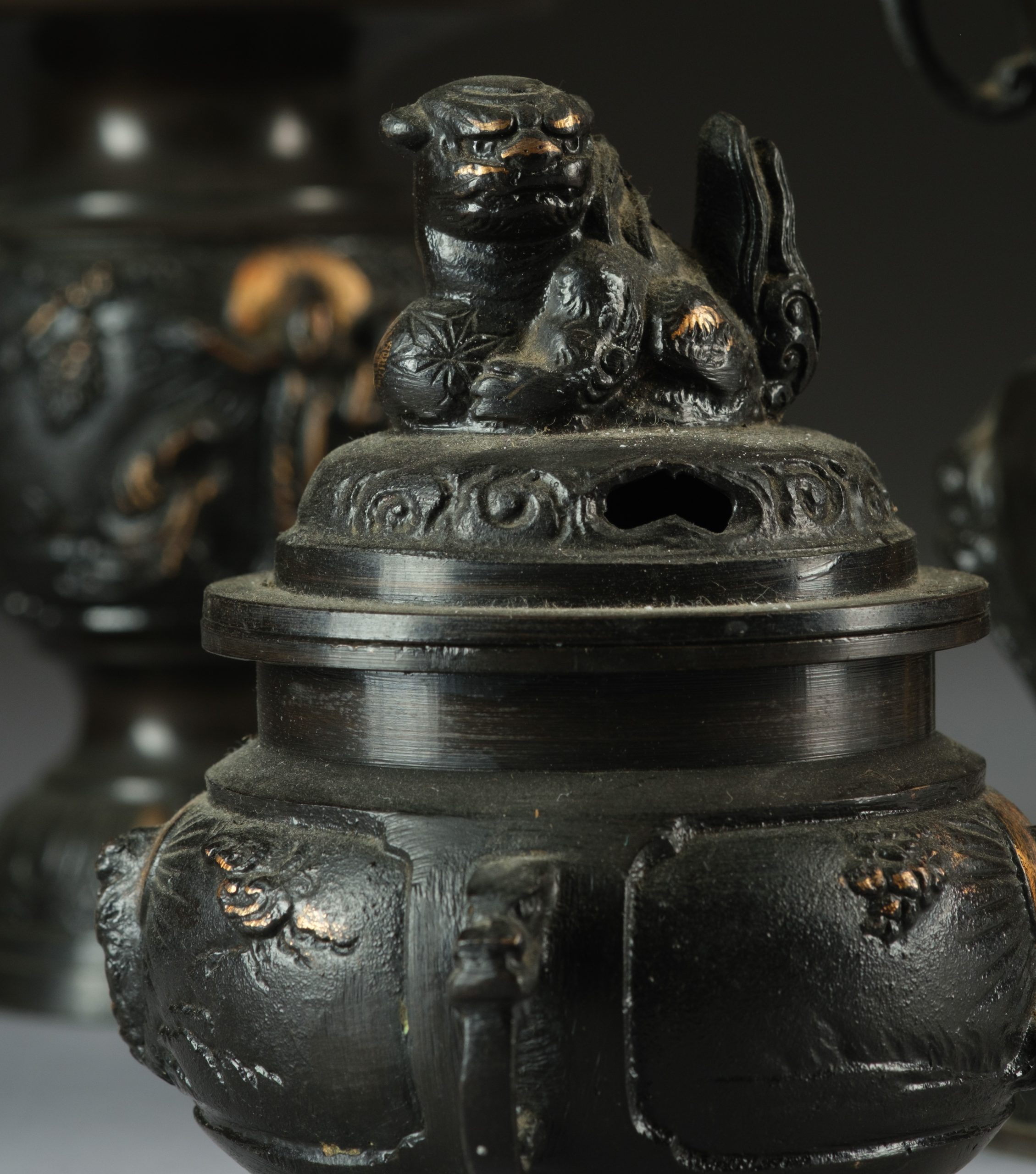 6-piece Japanese Buddhist altar set - Image 8